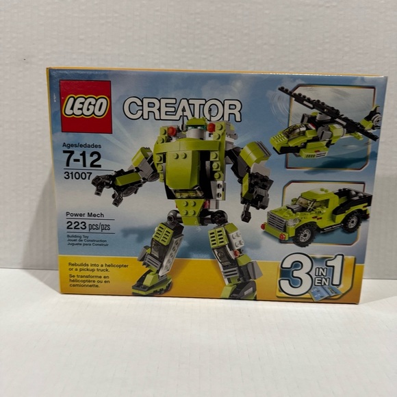 LEGO Creator 31007 Power Mech NEW! 3-in-1 Helicopter Pickup Truck Lime Green - Picture 9 of 10